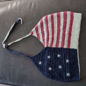 American eagle crochet halter top